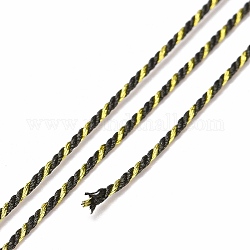 Филигранный шнур из поликоттона, плетеная веревка, с пластиковой катушкой, для настенного крепления, ремесла, Подарочная упаковка, чёрные, 1 мм, около 32.81 ярда (30 м) / рулон