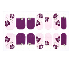 Full Cover Nombre Nail Stickers, Self-Adhesive, for Nail Tips Decorations, Lavender Blush, 24x8mm, 14pcs/sheet