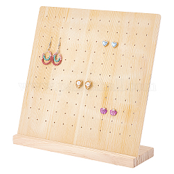 PH PandaHall 132 Holes Earring Holder Wood Earring Stands with Base Earring Hanger Board Stud Earring Stand Organizer Jewelry Rack Display Earring Display Stands for Selling Retail Personal