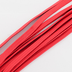Elastic Cord, with Fibre Outside and Rubber Inside, Red, 9mm, about 76.55 yards(70m)/bundle