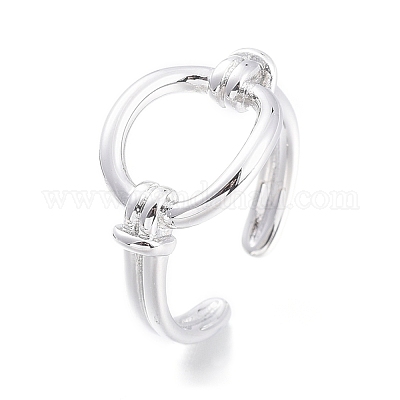 Латунь манжеты кольца RJEW-F103-01-P-1