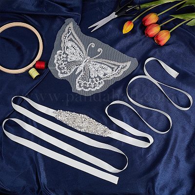 Soft Lace Butterfly Iron On Patches 3d Embroidered Appliques For