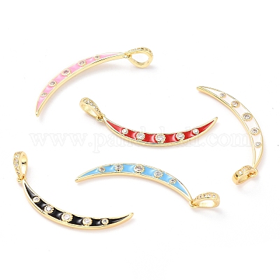 Латунные микро проложить кубического циркония подвески KK-M218-04G-RS-1