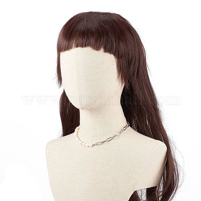 Ожерелье из натурального жемчуга кеши с цепочками-скрепками из нержавеющей стали 304 для женщин NJEW-JN03849-1