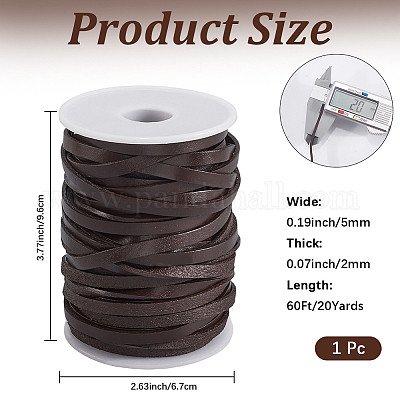 20 ярд кожаных шнуров WL-CL0001-15B-1