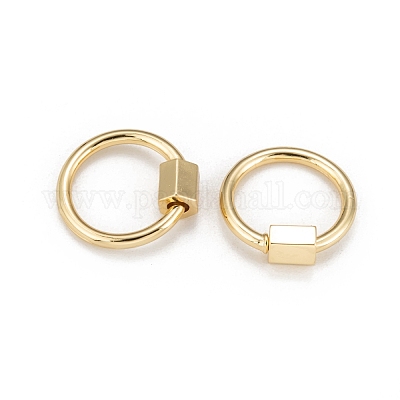 Латунные брелоки с карабином X-KK-T047-06G-1