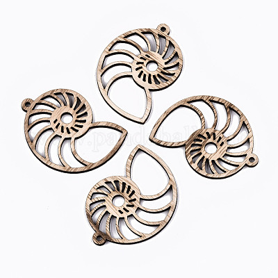 Необработанные полые деревянные большие подвески X-WOOD-N006-131-1