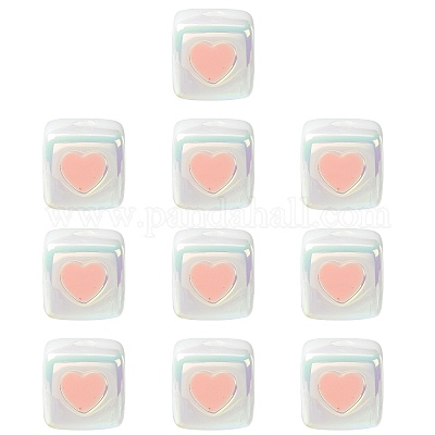 10 шт. непрозрачные акриловые эмалевые бусины ACRC-FS0001-02G-1