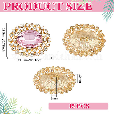 15 шт. пуговицы из цинкового сплава с 1 отверстиями BUTT-MA0001-13B-1
