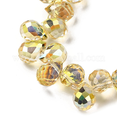 Гальваническим стеклянные бусины EGLA-K062-01B-HP03-1