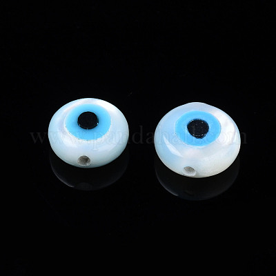 Натуральные белые бусины из перламутровых ракушек SSHEL-N034-51C-01-1