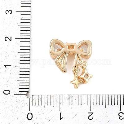 Латунные микро проложить кубического циркония бусы KK-K407-56G-1