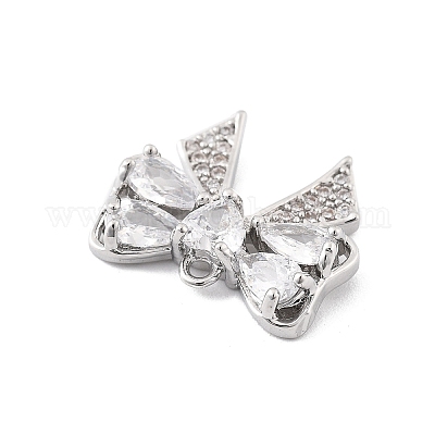 Латунные микропаве прозрачные подвески с фианитом KK-K371-29C-P-1