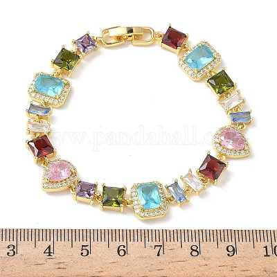 Браслеты-цепочки с прямоугольными BJEW-G764-07G-1