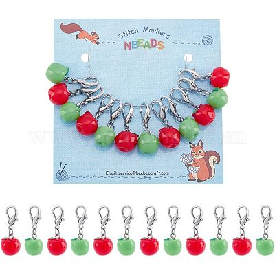 Подвесные украшения из смолы в виде яблока HJEW-PH01526-1