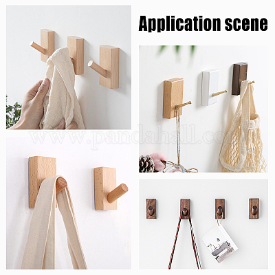 Крючок-вешалка из бука HJEW-WH0014-56-1