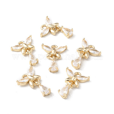 Латунь прокладывает кубические циркониевые прелести KK-G462-09KCG-1