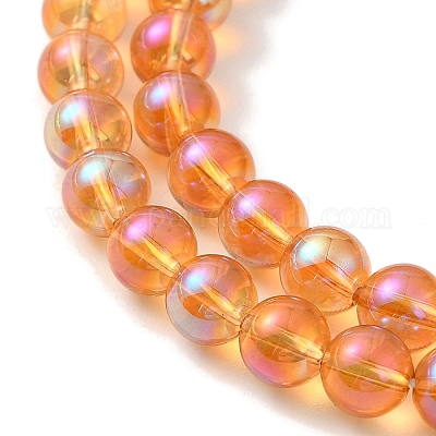 Прозрачные стеклянные бусины гальваническим пряди GLAA-T032-T6mm-C01-1