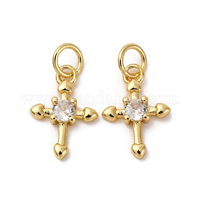 Латунные микро проложить кубического циркония подвески KK-P308-27G-1