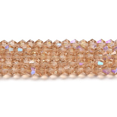 Прозрачные стеклянные бусины гальваническим пряди EGLA-A039-T2mm-L12-1