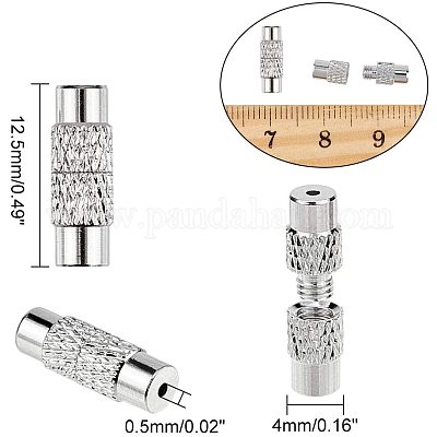50Sets Brass Screw Clasps Column Barrel Screw Clasps for Jewelry Bracelet Making