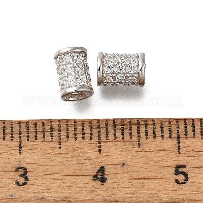 925 бусина из чистого серебра с микропаве и прозрачным фианитом STER-M018-11P-1