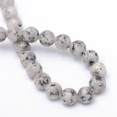 Натуральная нить из кунжутной яшмы / киви G-R345-8mm-11-1