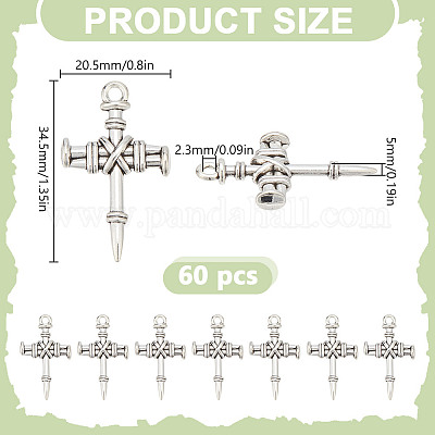 60 шт. Подвески из сплава в тибетском стиле FIND-HY0004-33-1