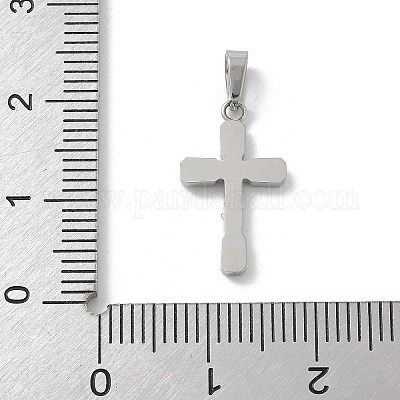 Подвески из нержавеющей стали 304 с микропаве из кубического циркония STAS-Z107-08P-18-1