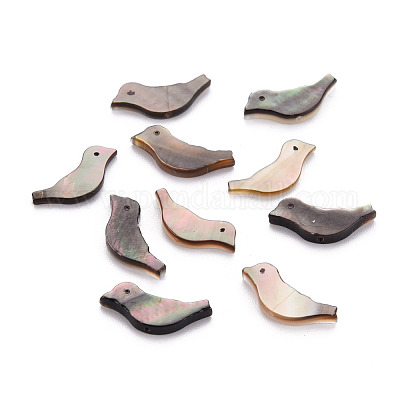 Натуральные черные бусины из ракушек для губ SSHEL-T014-28-1