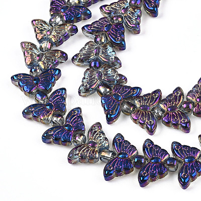 Стеклянные бусины с гальваническим покрытием &nbsp;EGLA-N012-04A-1