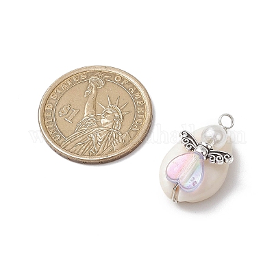 Подвески из натуральной каури PALLOY-JF03814-01-1