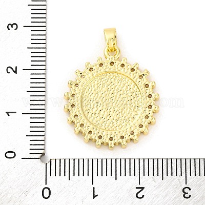 Латунные подвески с кубическим цирконием KK-D536-14G-1