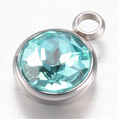 Подвески из нержавеющей стали 304 со стразами STAS-G082-M-1