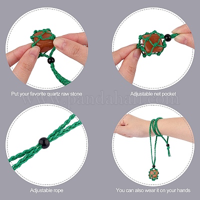 Плетеные шнуры из вощеной хлопчатобумажной нити макраме мешочек изготовление ожерелья AJEW-SW00022-12-1