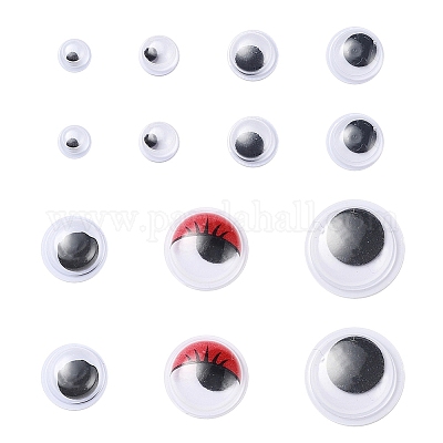 Wholesale Black & White Plastic Wiggle Googly Eyes Buttons DIY