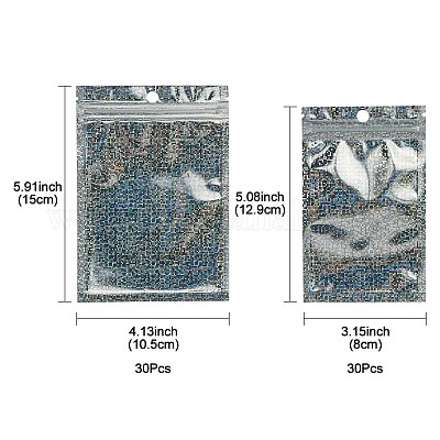 30шт лазерные пластиковые пакеты с застежкой-молнией OPP-FS0001-07A-1
