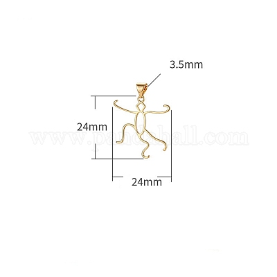 Латуни кабошон сеттинги подвески PW-WG77390-02-1
