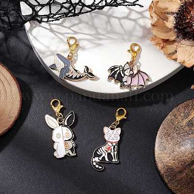 Украшения из эмалевого сплава для подвески на Хэллоуин HJEW-JM03288-1