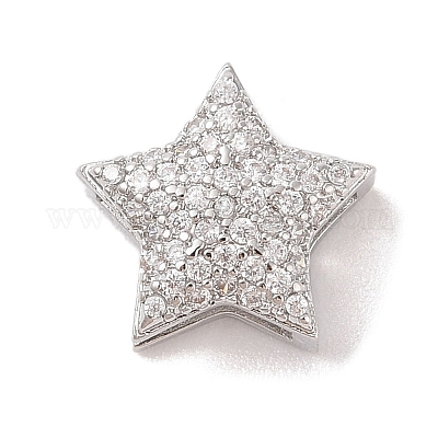 Покрытие стойки латунные прозрачные бусины из кубического циркония KK-S380-23P-1