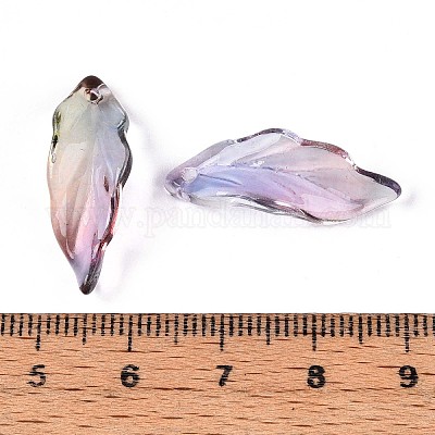 Подвески из прозрачного стекла с росписью для запекания DGLA-N014-02F-1