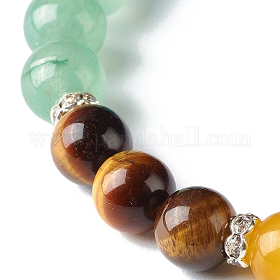 7 чакра рейки йога браслет для девушек женщин BJEW-TA00020-1