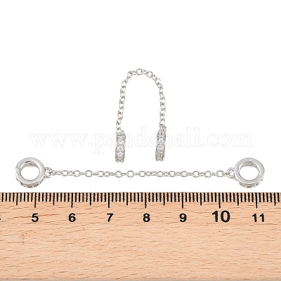 Латунные микропаве прозрачные кубические циркониевые предохранительные цепи&nbsp;KK-H257-01P-1