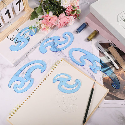 5шт 5 стиля акриловый шаблон для рисования измерительная линейка набор TOOL-WH0242-001-1