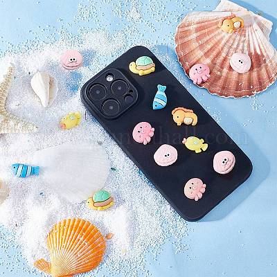 64 шт. 8 стиля кабошонов из непрозрачной смолы в виде морских животных CRES-SC0002-63-1