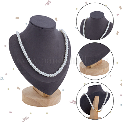 Подставки для ожерелий в форме бюста из бархата&nbsp;NDIS-WH0002-20A-02-1