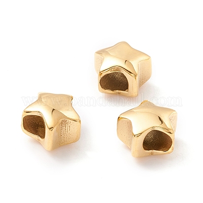 Ионное покрытие (IP) 304 нержавеющая сталь европейские бусины STAS-M298-08G-1