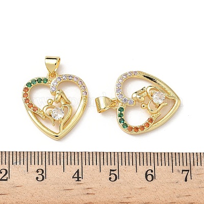 Латунные микро проложить кубического циркония подвески KK-L243-14G-05-1