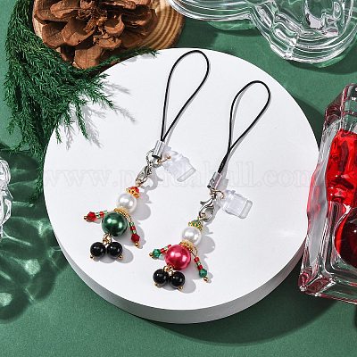 Человеческие стеклянные мобильные ремни HJEW-MZ00291-1