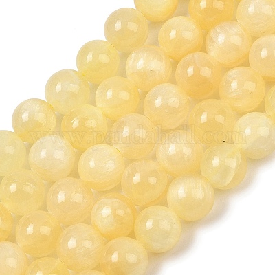 Нити натуральных золотых шелковых нефритовых бусин G-Z112-A01-8mm-1